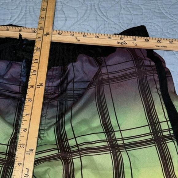 Joe Boxer Mens XL Plaid Swim Trunks Quick-Dry Polyester - Picture 6 of 7